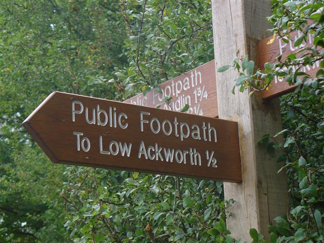 public footpath sign